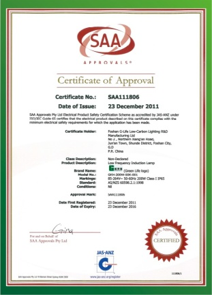 SAA Certification